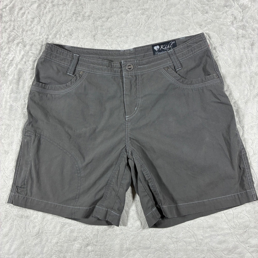 Kuhl Womens Hiking Shorts Shorts Size 12 Gray Hiking Gorpcore Utility Patina Dye